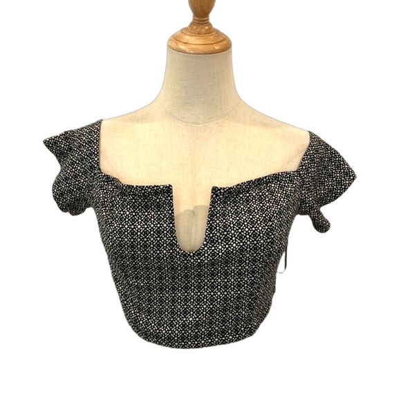 Free People Intimately Lucky Now Brami Top Crop Off Shoulder Large NEW with tags - Picture 2 of 9